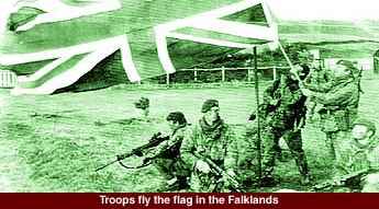 Troops in the Falklands