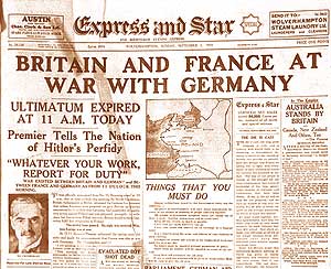 War announced in paper